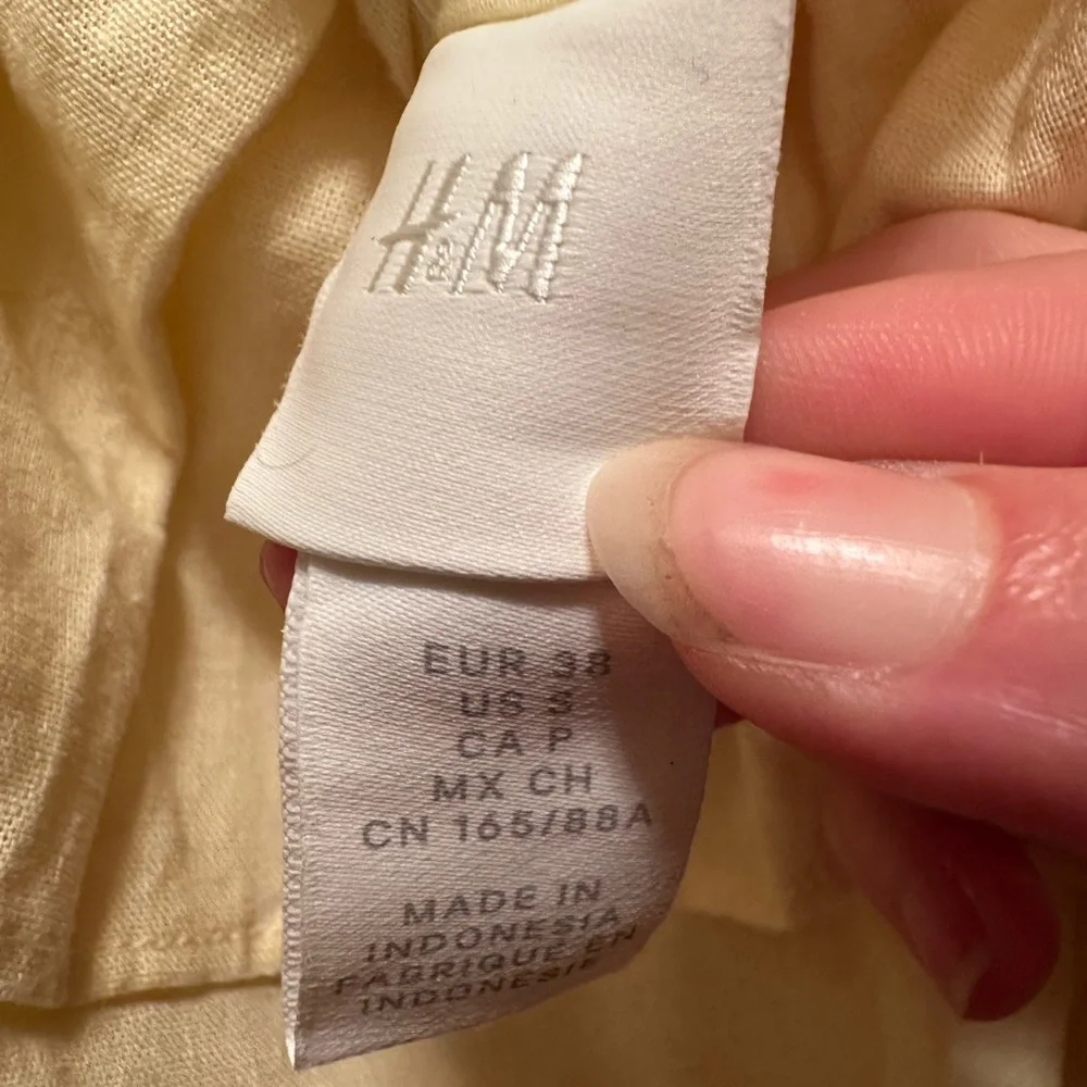H&M Light Yellow Off-Shoulder Mini Dress - Picture 11 of 11